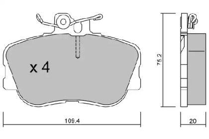 Комплект тормозных колодок (AISIN: BPMB-1009)